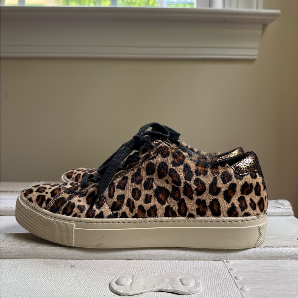 GREATS The Brooklyn Calf Leopard Print Royale